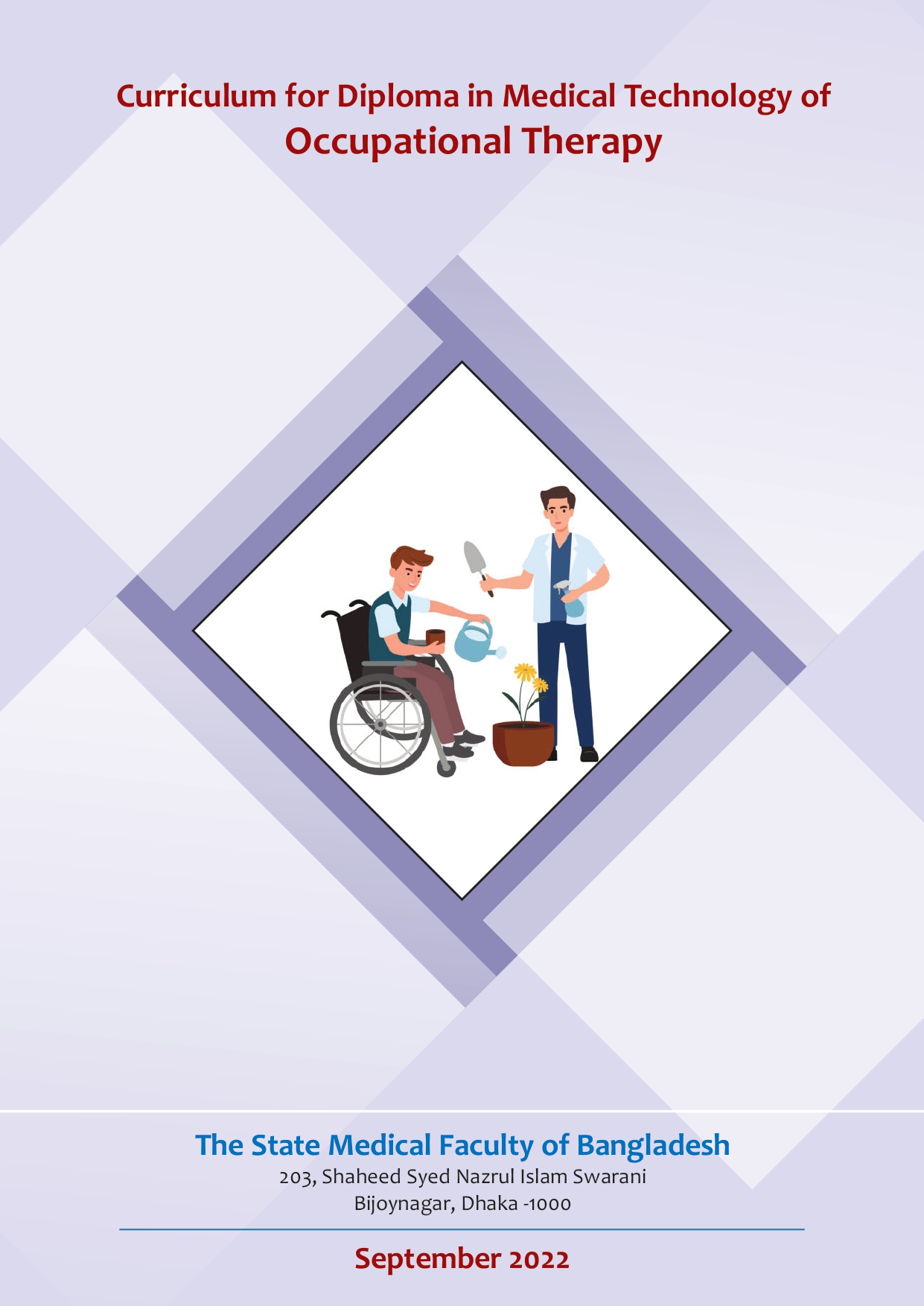 Curriculum for Diploma in Medical Technology of Occupational Therapy - Diploma IHT